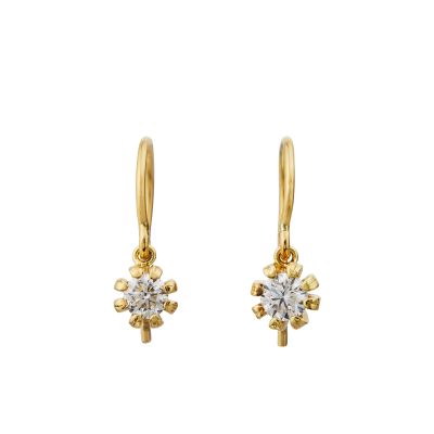 Seruni Bud Diamond Hook Drop Earrings Product Photo