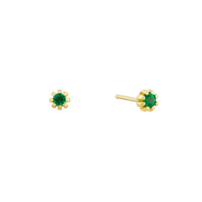 South African Emerald Seruni Stud Earrings Product Photo
