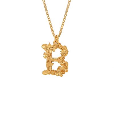 Floral Letter B Necklace Product Photo