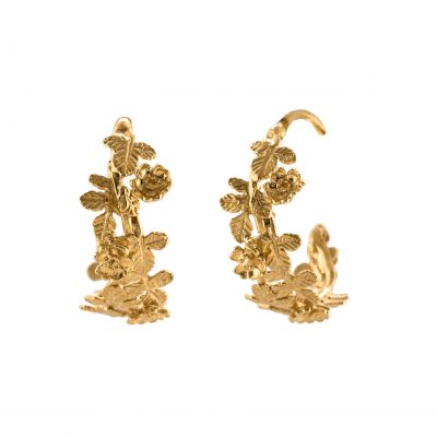 Wildrose Wide Hoop Earrings Product Photo