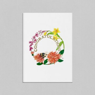 Congratulations Illustrated Greetings Card