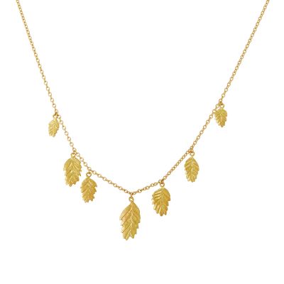 Woodland Grass Necklace with Seven Seed Drops Product Photo