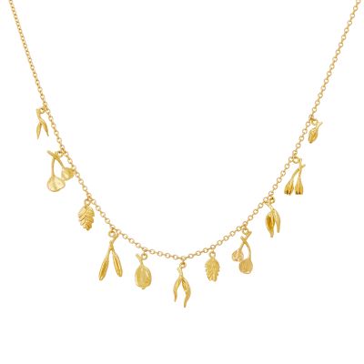 Autumn Stroll Necklace with Eleven Seed Charms Product Photo