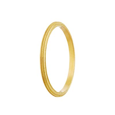 Slim D-Shaped Reed Band Ring Product Photo