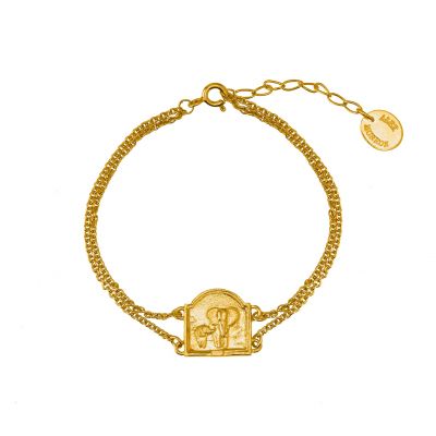 Elephant Diorama Double Chain Bracelet Product Photo