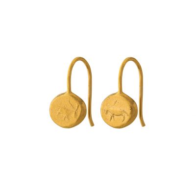 Antelope Fossil Nugget Earrings Product Photo