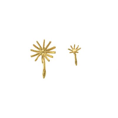 Assymetric Dandelion Fluff Earrings Product Photo