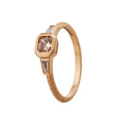 Trilogy Ring with Blush Champagne Diamond Product Photo