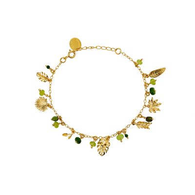 Tropical Leaf Charm Bracelet Product Photo