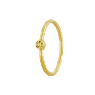 Papina Ring with 2.5 mm Sunflower Sapphire | 18ct Yellow Gold | L