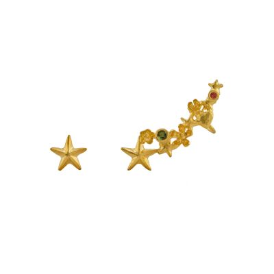 Asymmetric Celestial Climber Earrings Product Photo