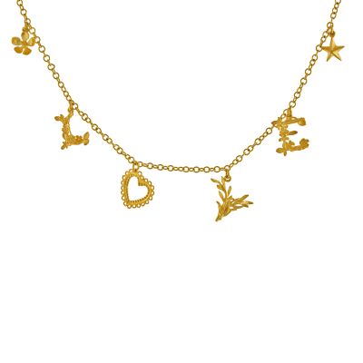 L O V E Mixed Charm Necklace Product Photo