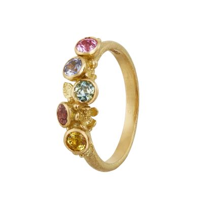 Beekeeper Nectar Ring with Five 'Rainbow' Sapphires Product Photo