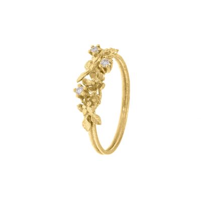 Beekeeper Twist Ring with Three Diamonds Product Photo