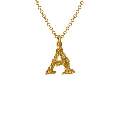 Fine Floral Letter A Necklace