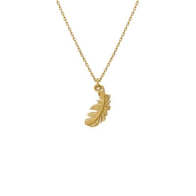 Teeny Tiny Plume Feather Necklace Product Photo