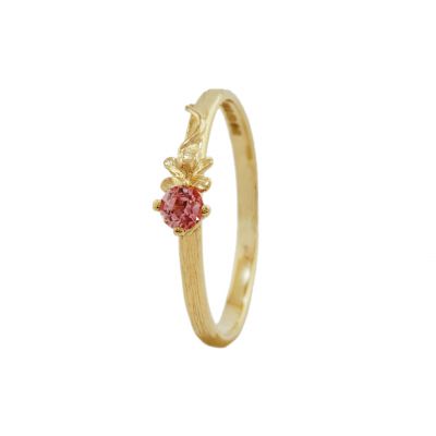 Spring Dew Ring with Peach Sapphire Product Photo