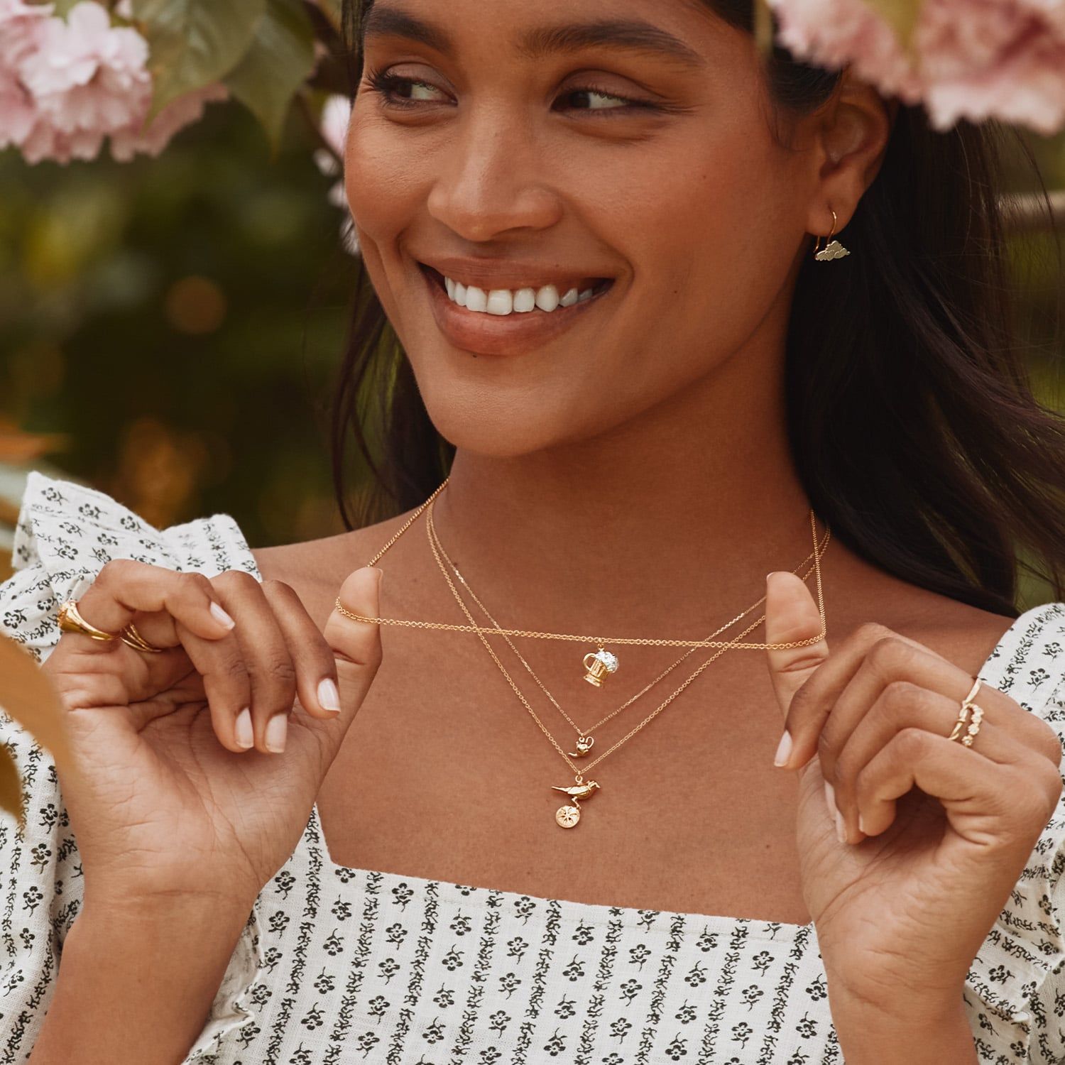 Alex Monroe Teeny Tiny Linked Heart In-Line Necklace – Rococo Jewellery