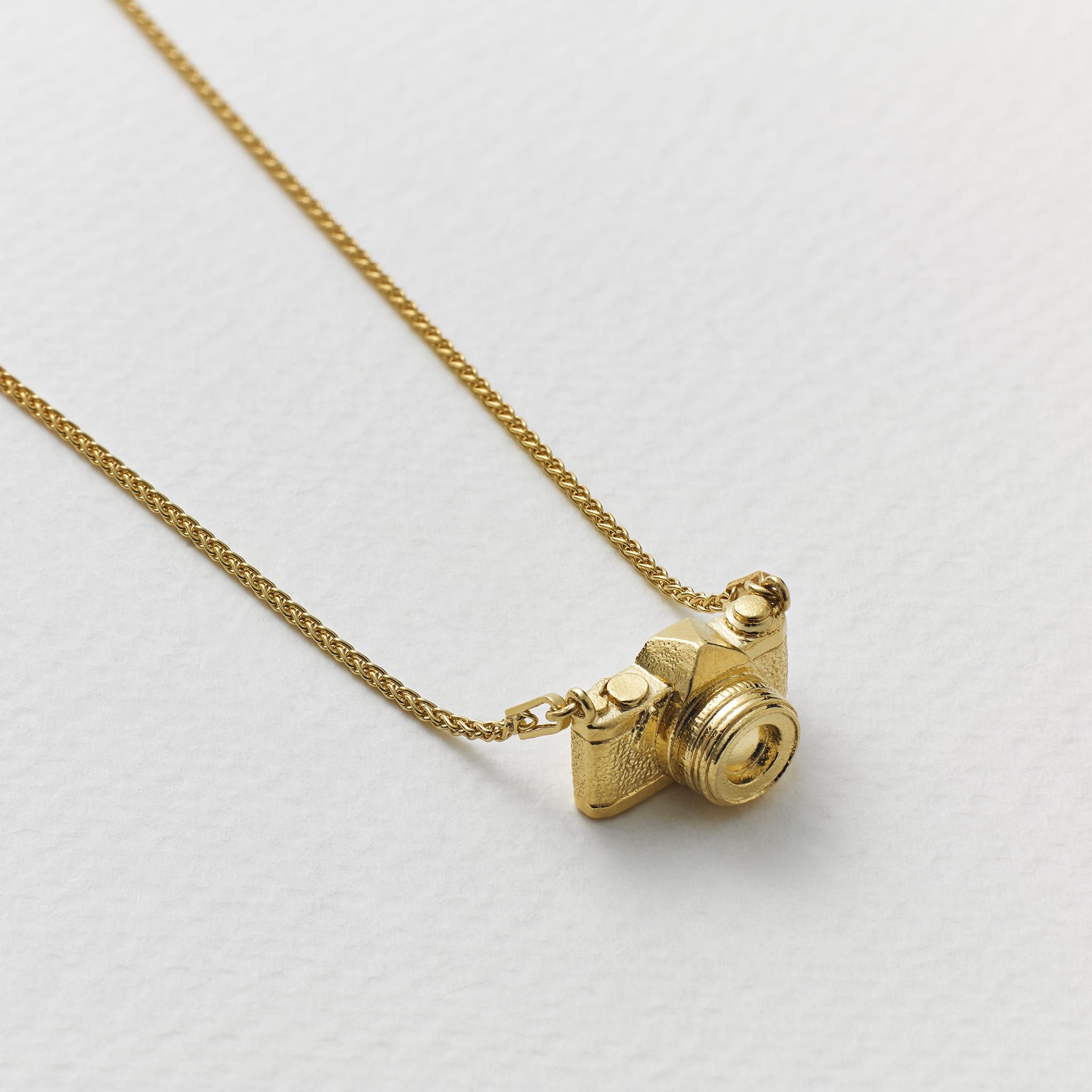 In line Vintage Camera Necklace Alex Monroe Jewellery