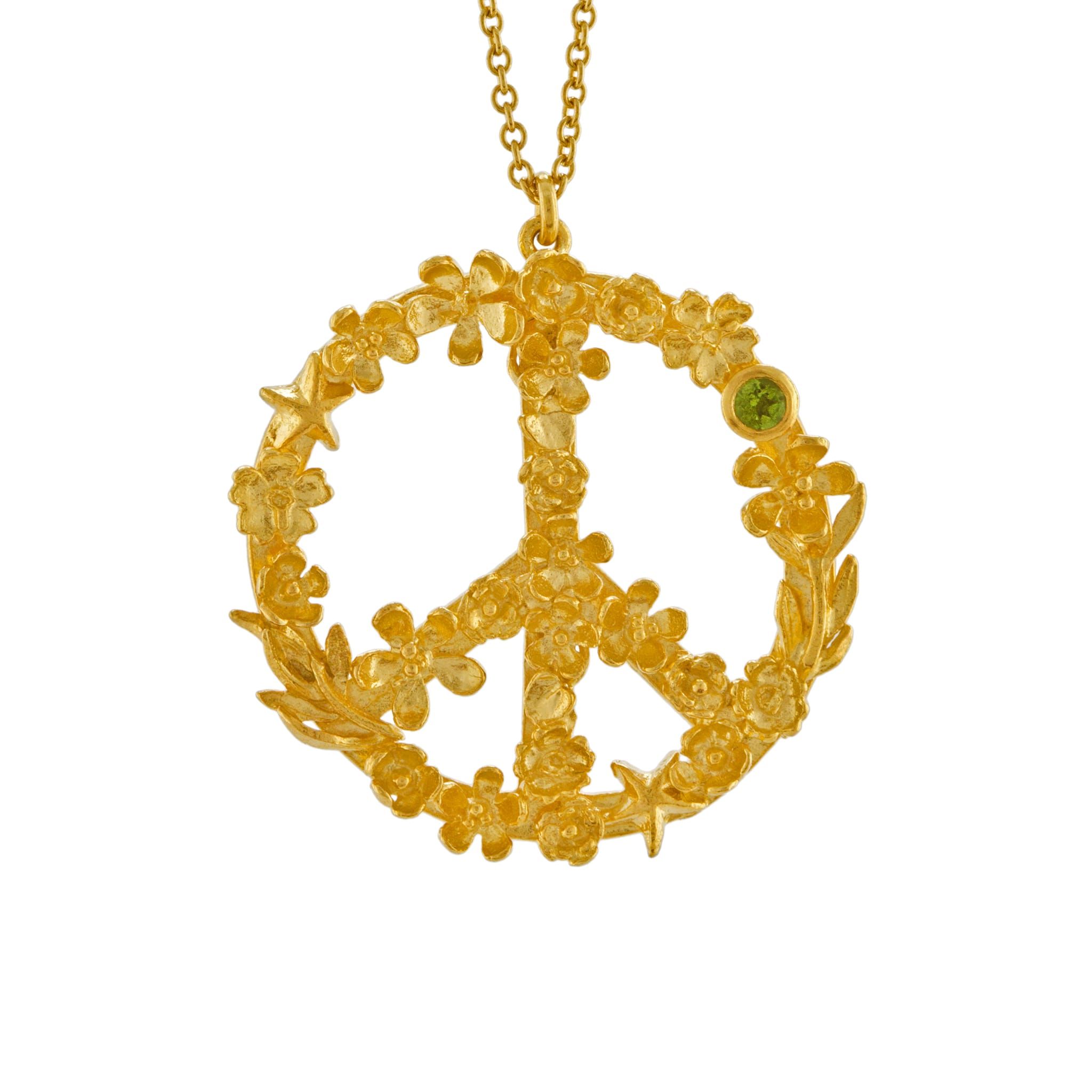 Peace Sign Pendant with Sun, Moons, Hearts, & Flowers – Park City Jewelers