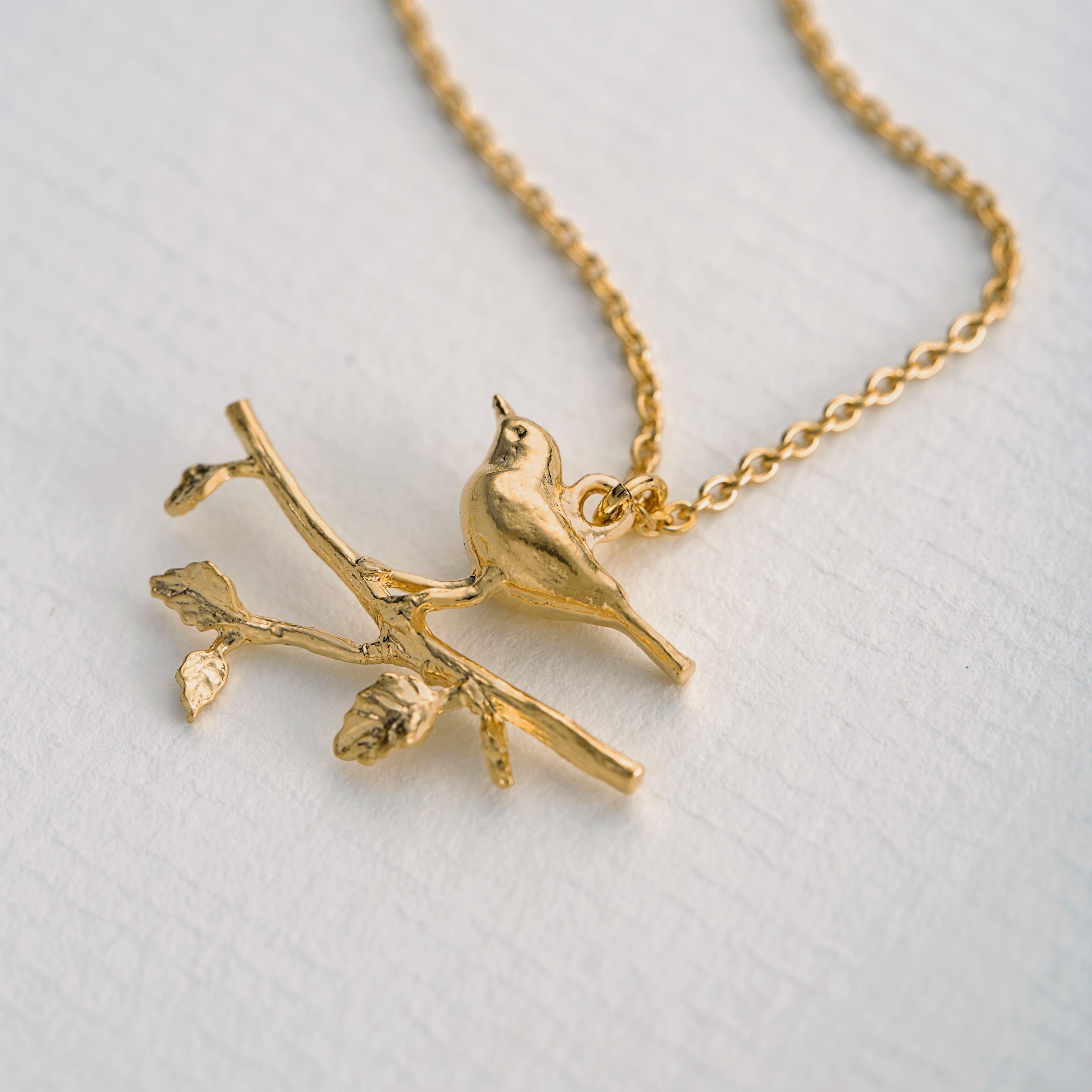 Gold Bird Pendant Necklace - Factory Direct Jewelry
