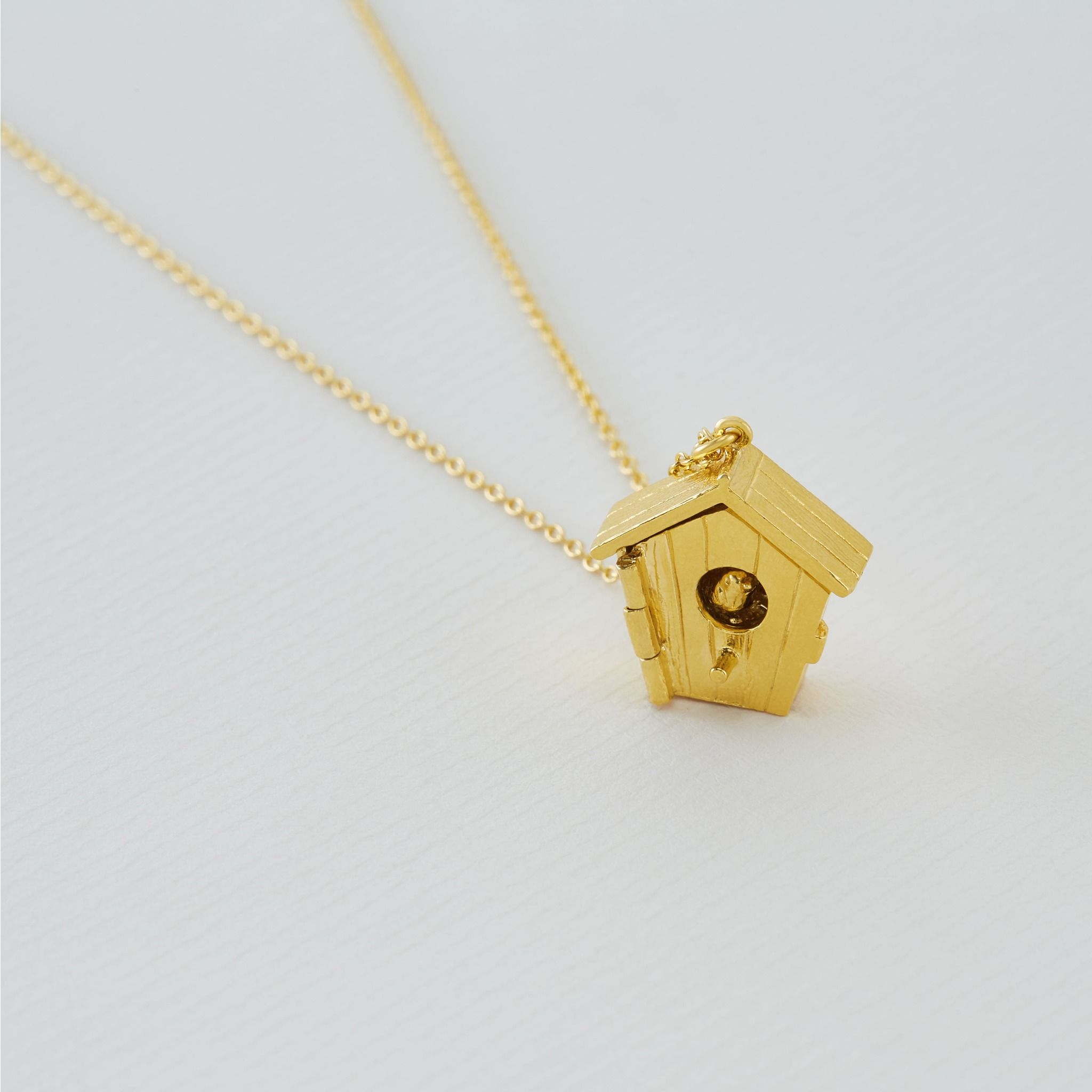 Birdhouse necklace outlet