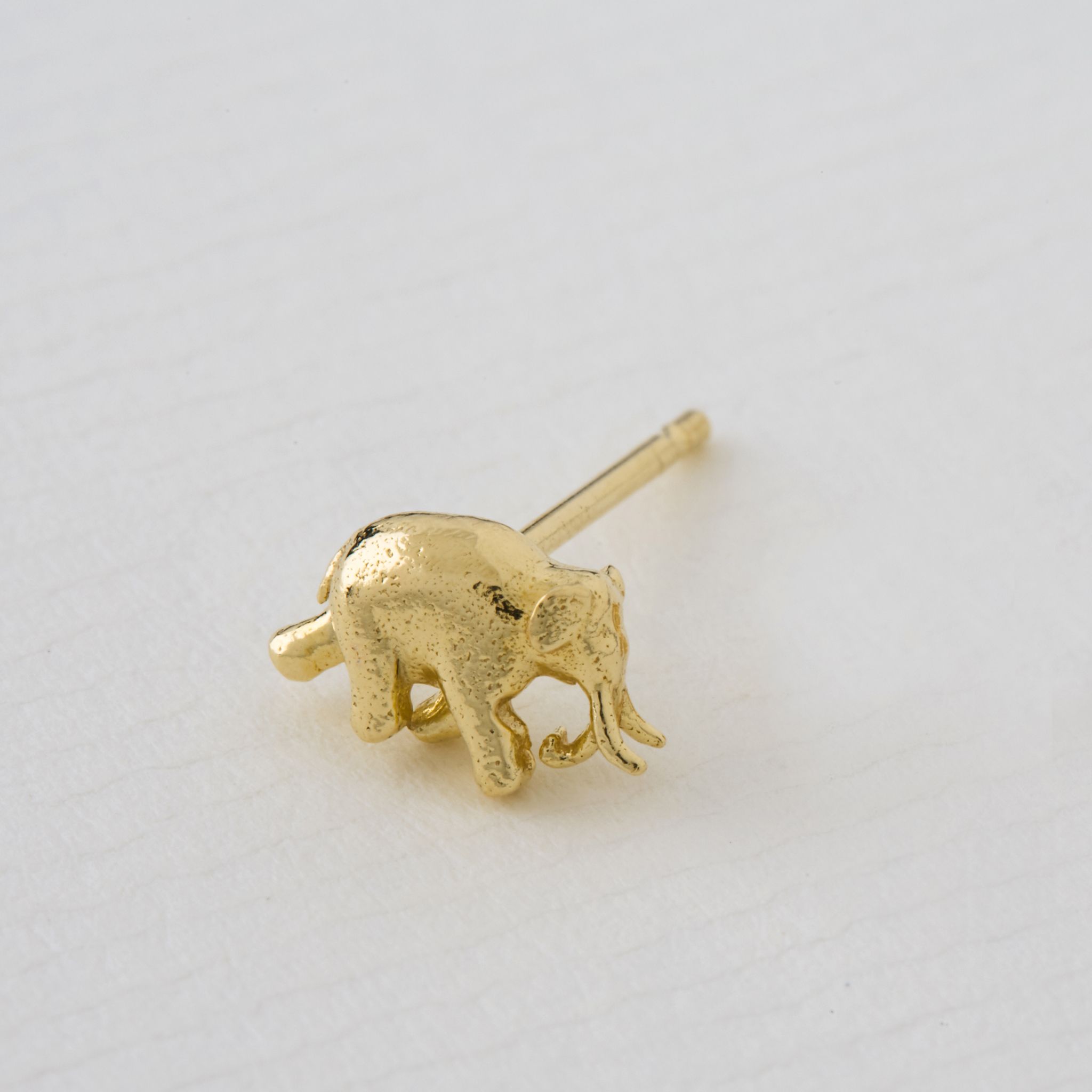 Teeny Tiny Elephant Single Stud Earring
