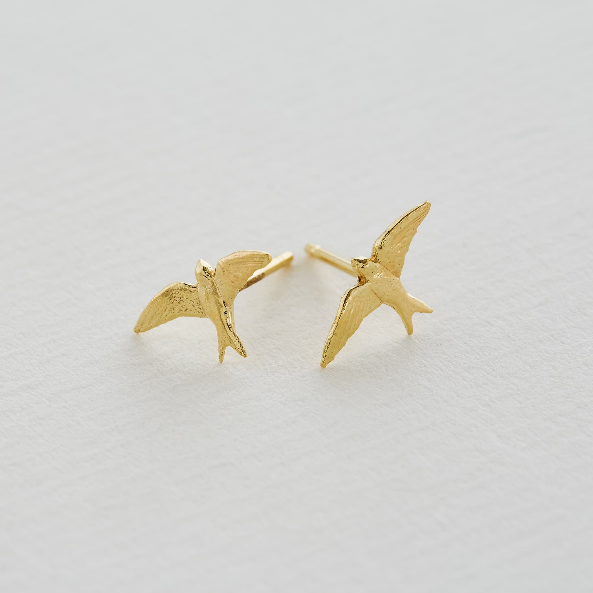Gold Swallow Earrings 2024 www.alhudapk