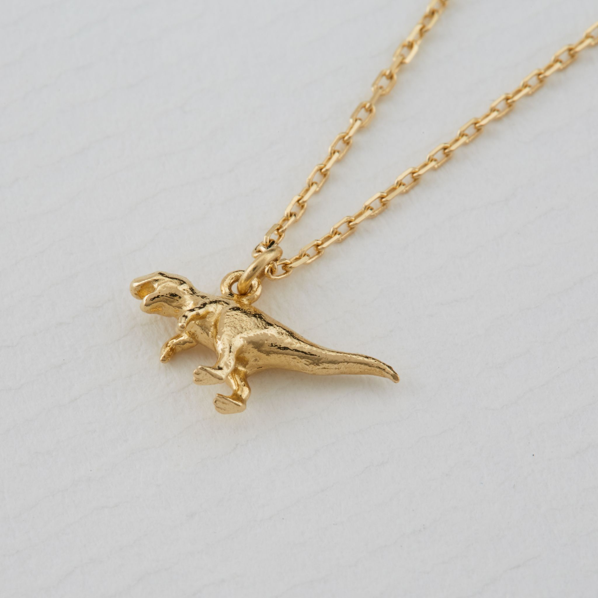 Meadowlark Dinosaur Charm Necklace - Gold Plated - Walker & Hall