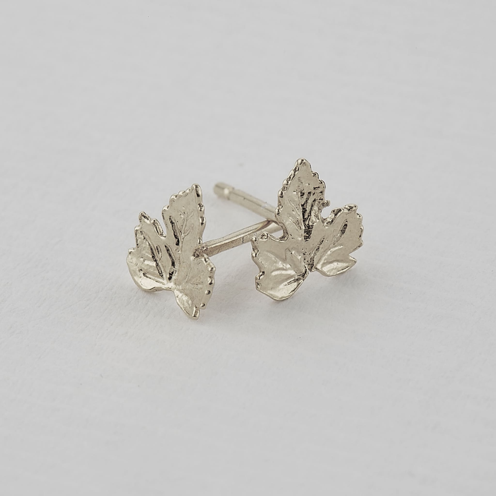 Gold and Silver Olive Leaf Earrings  Tejaani Jeweller