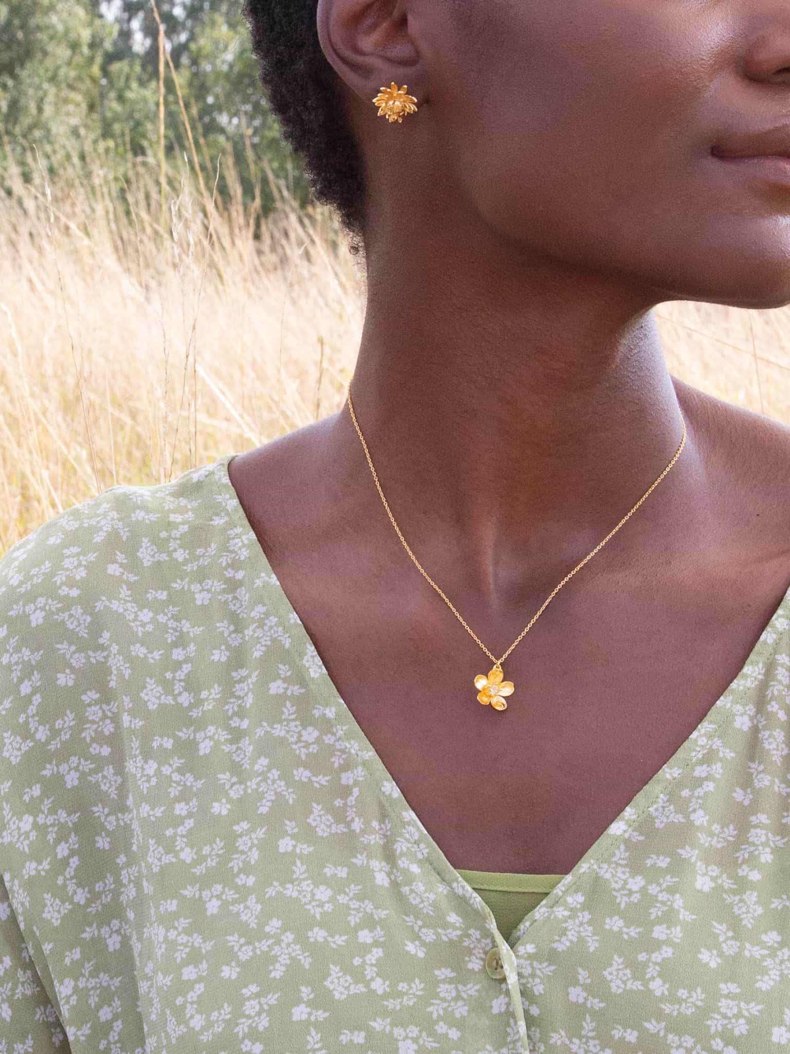 Citrine Buttercup Necklace
