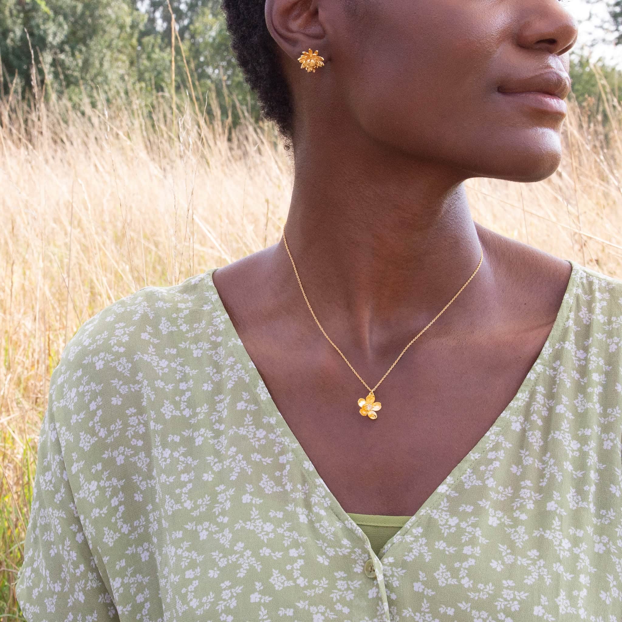 Citrine Buttercup Necklace