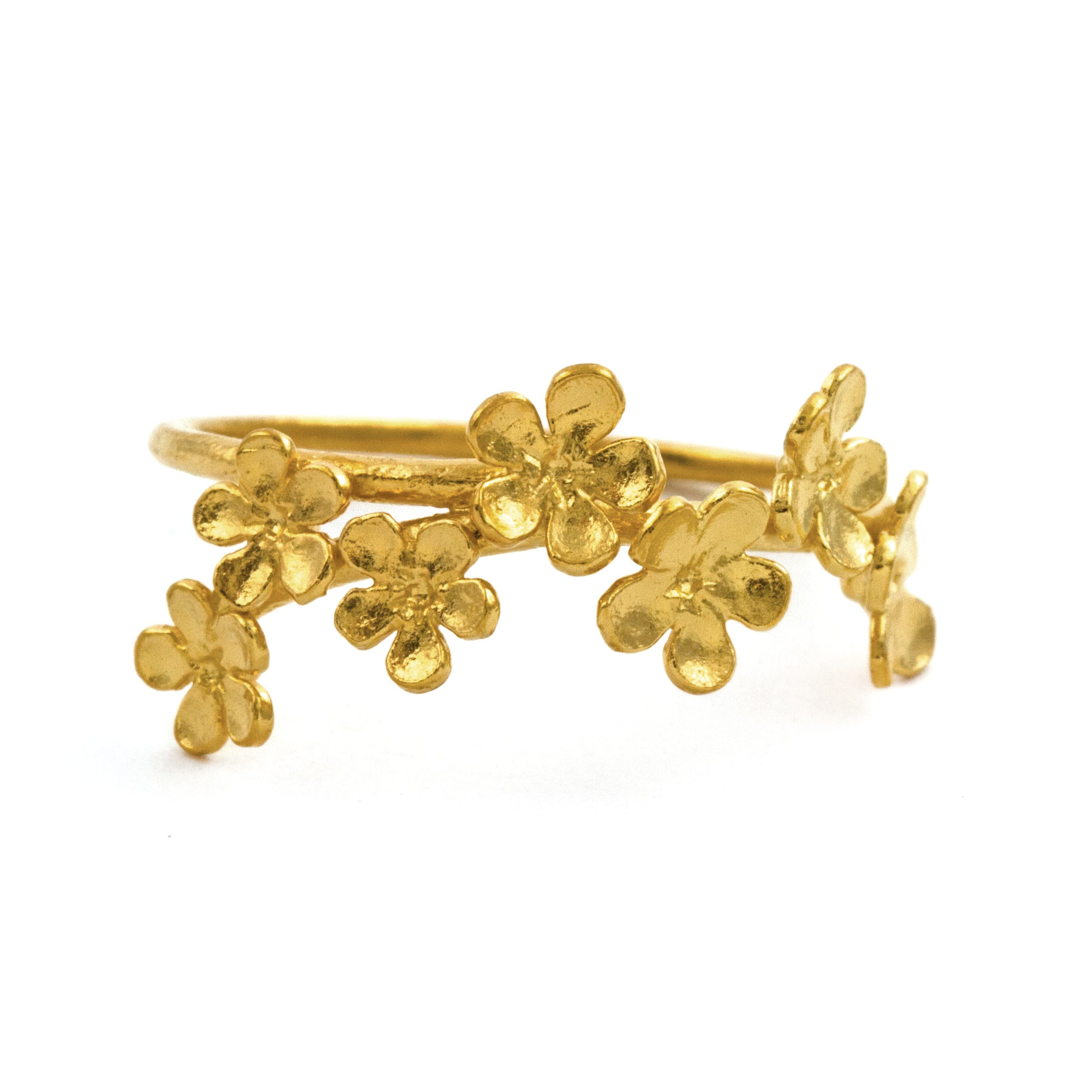 Forget Me Not Flower Trail Stacking Ring