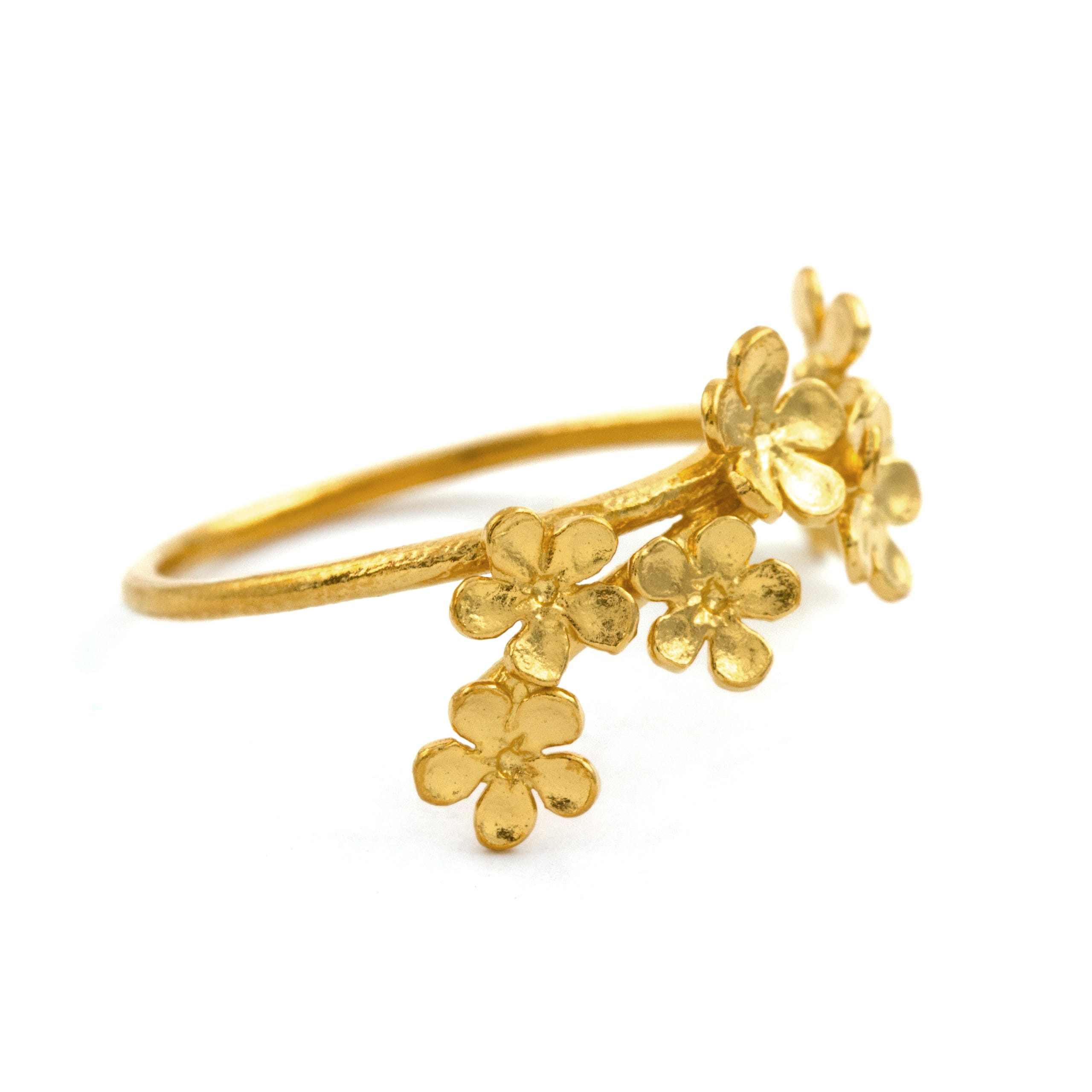 Forget Me Not Flower Trail Stacking Ring