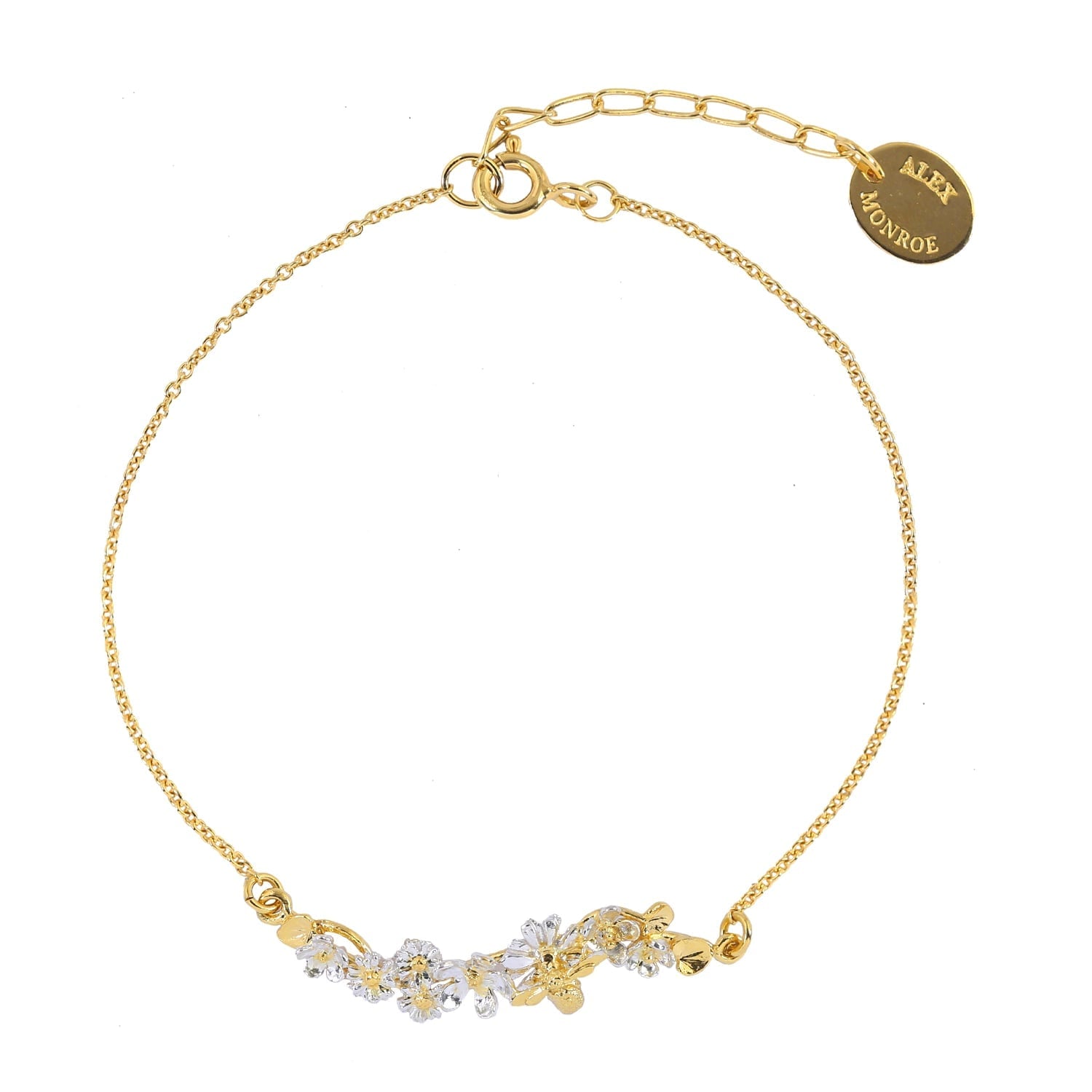 In-Line Garden Gathering Bracelet with Itsy Bitsy Bee