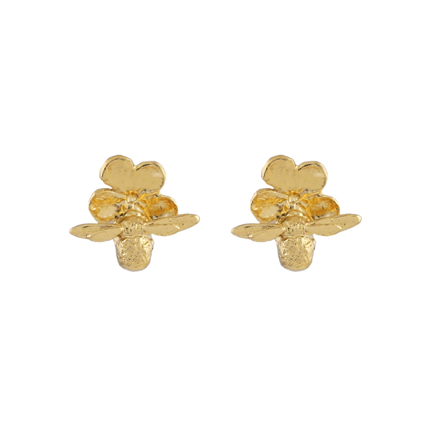 Forget Me Not Stud Earrings with Itsy Bitsy Bee