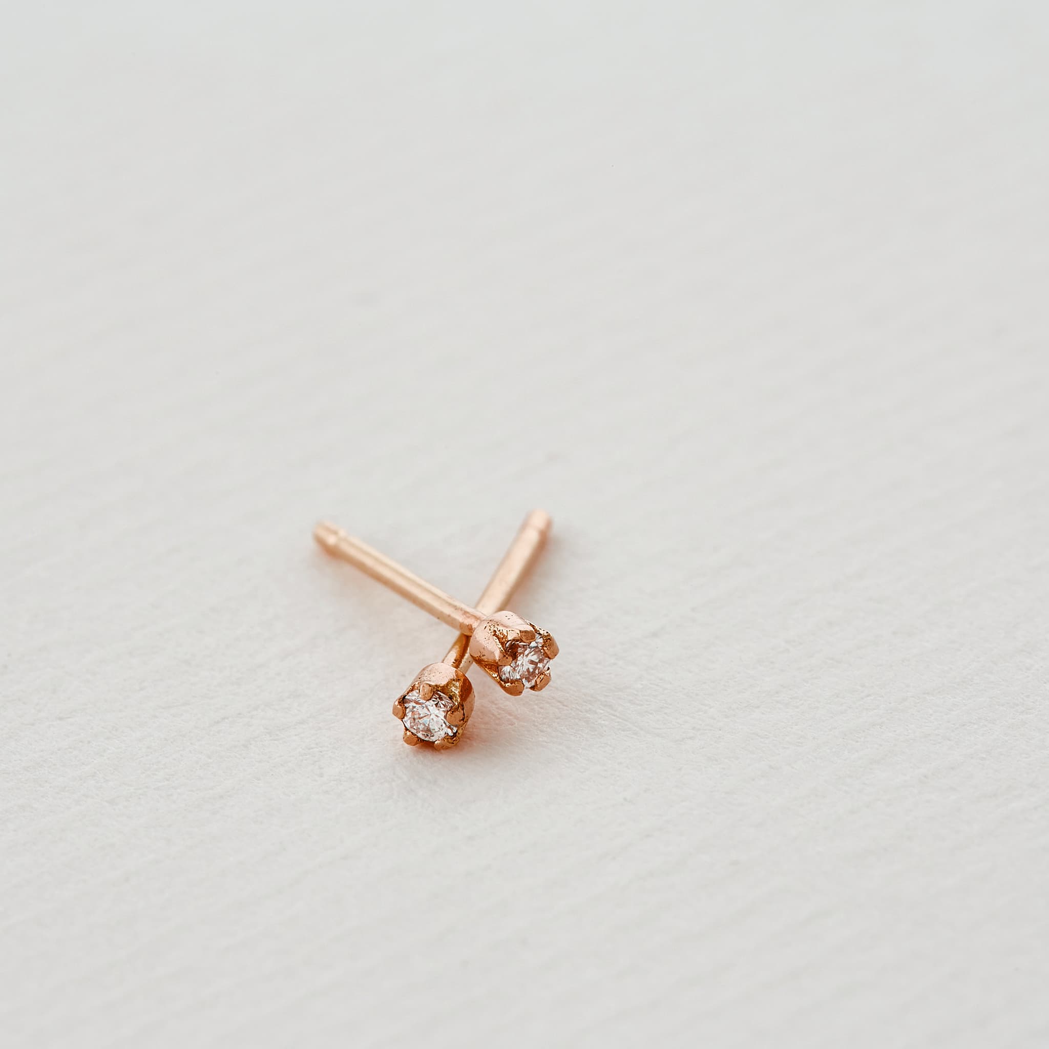 Teeny Tiny Diamond Stud Earrings