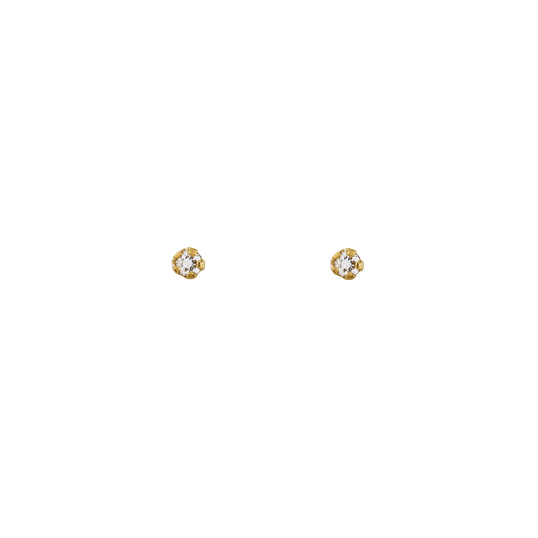 Teeny Tiny Diamond Stud Earrings