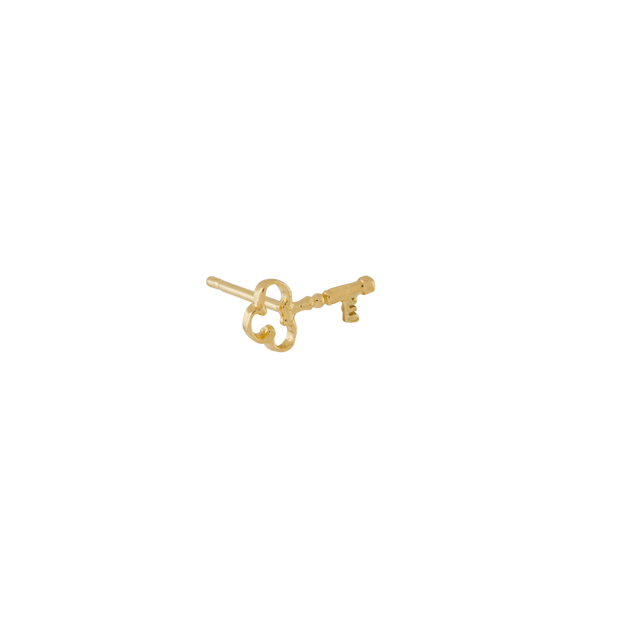 Teeny Tiny Garden Key Single Stud Earring