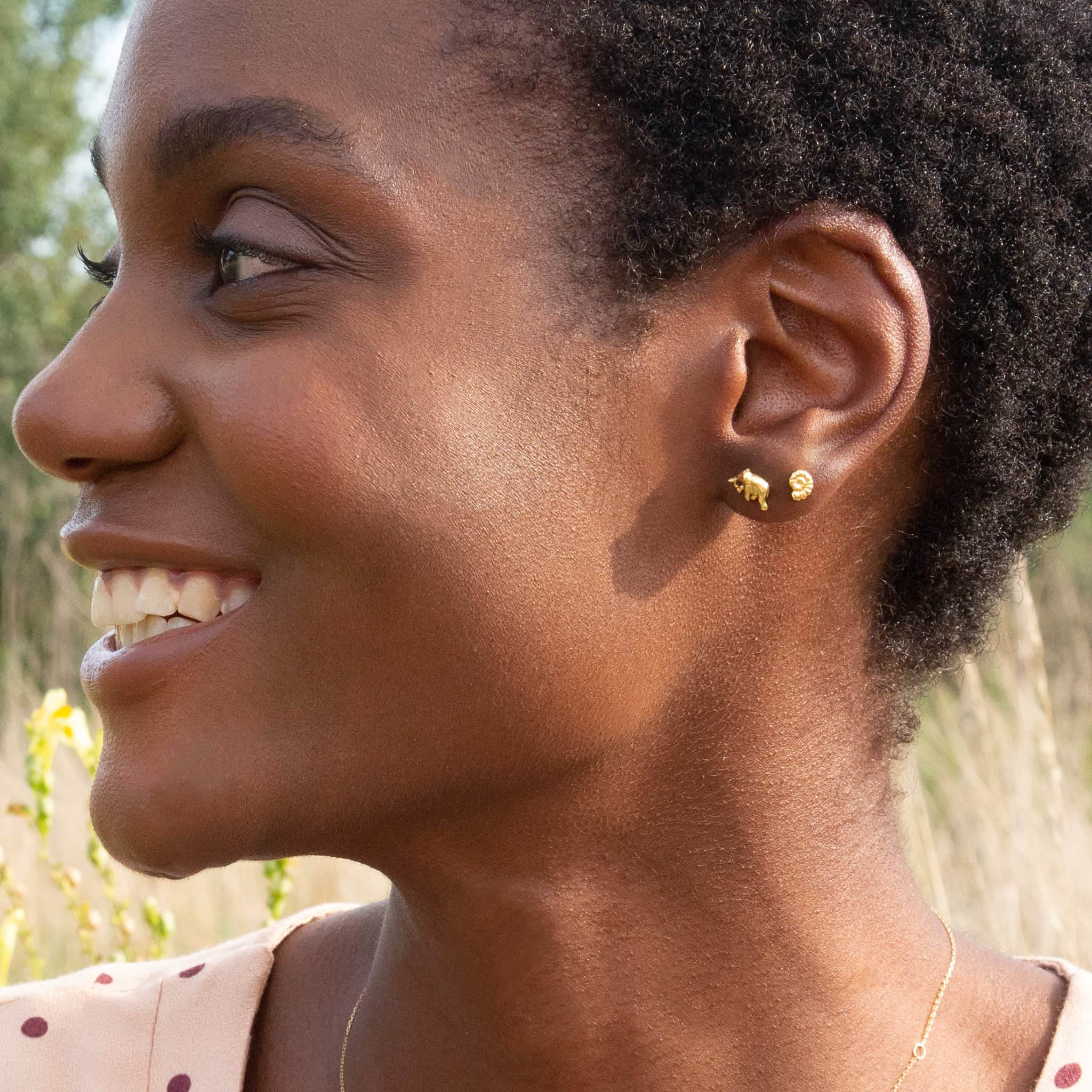 Teeny Tiny Elephant Single Stud Earring
