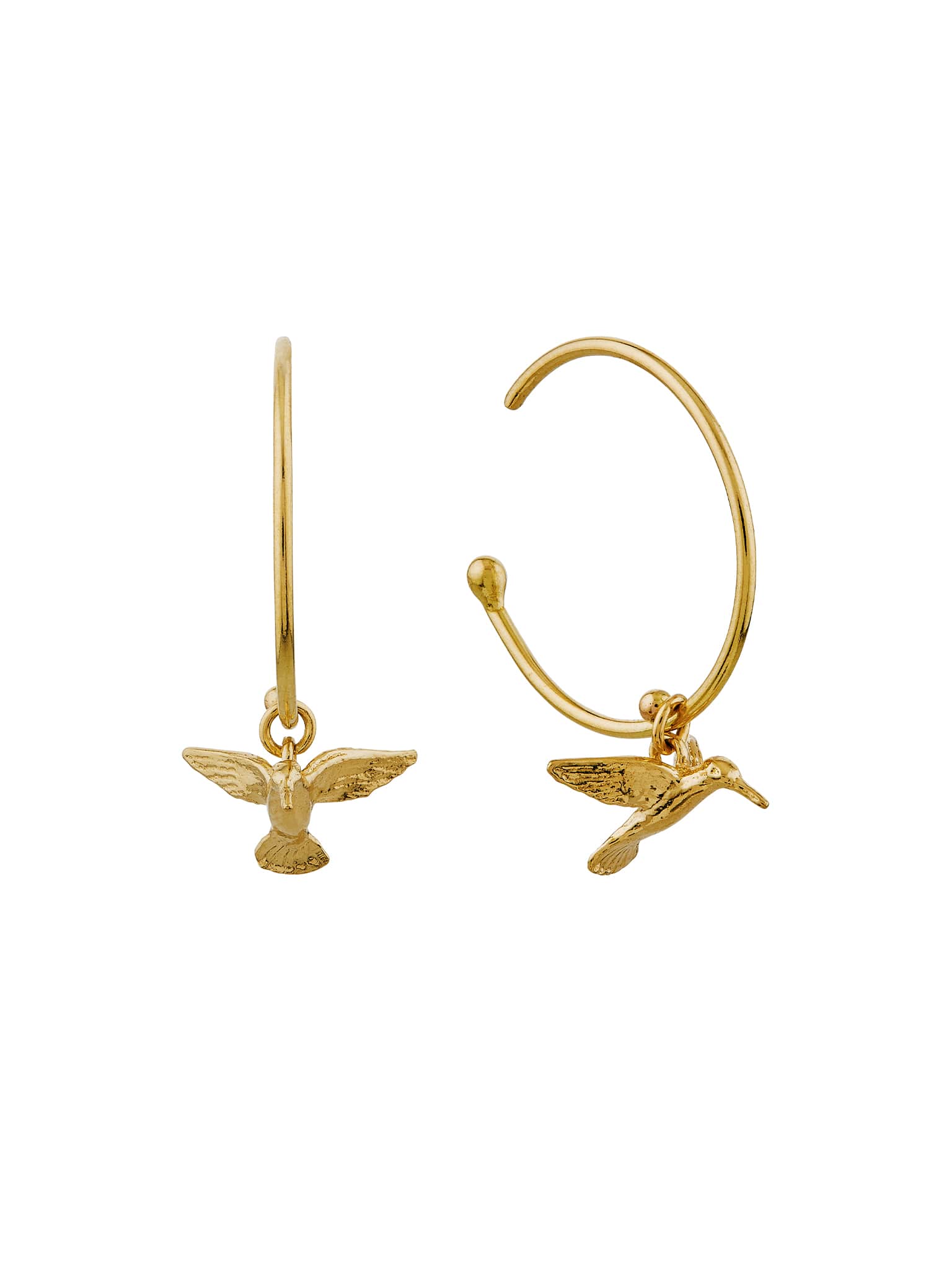 Teeny Tiny Hummingbird Hoop Earrings