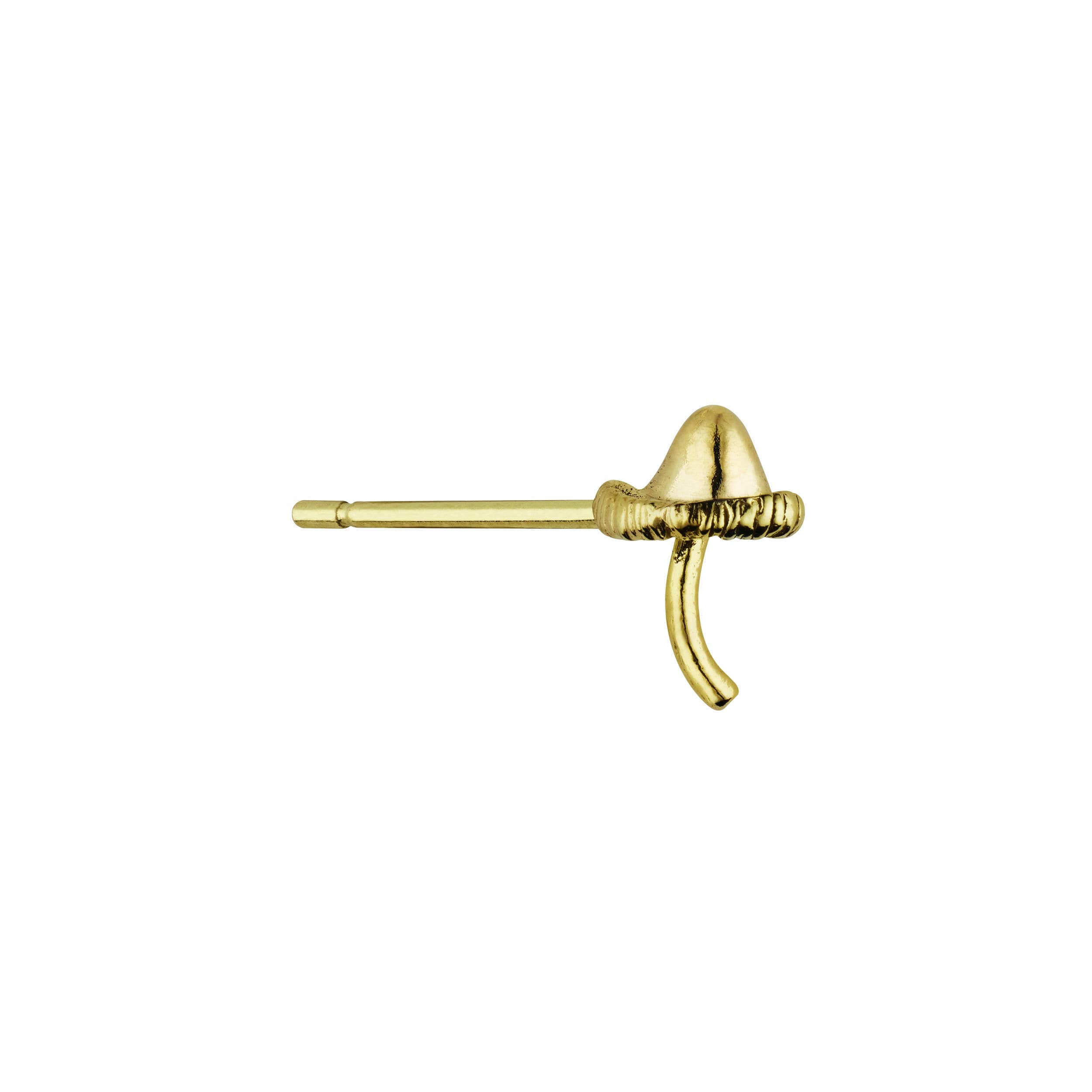Teeny Tiny Mushroom Single Stud Earring