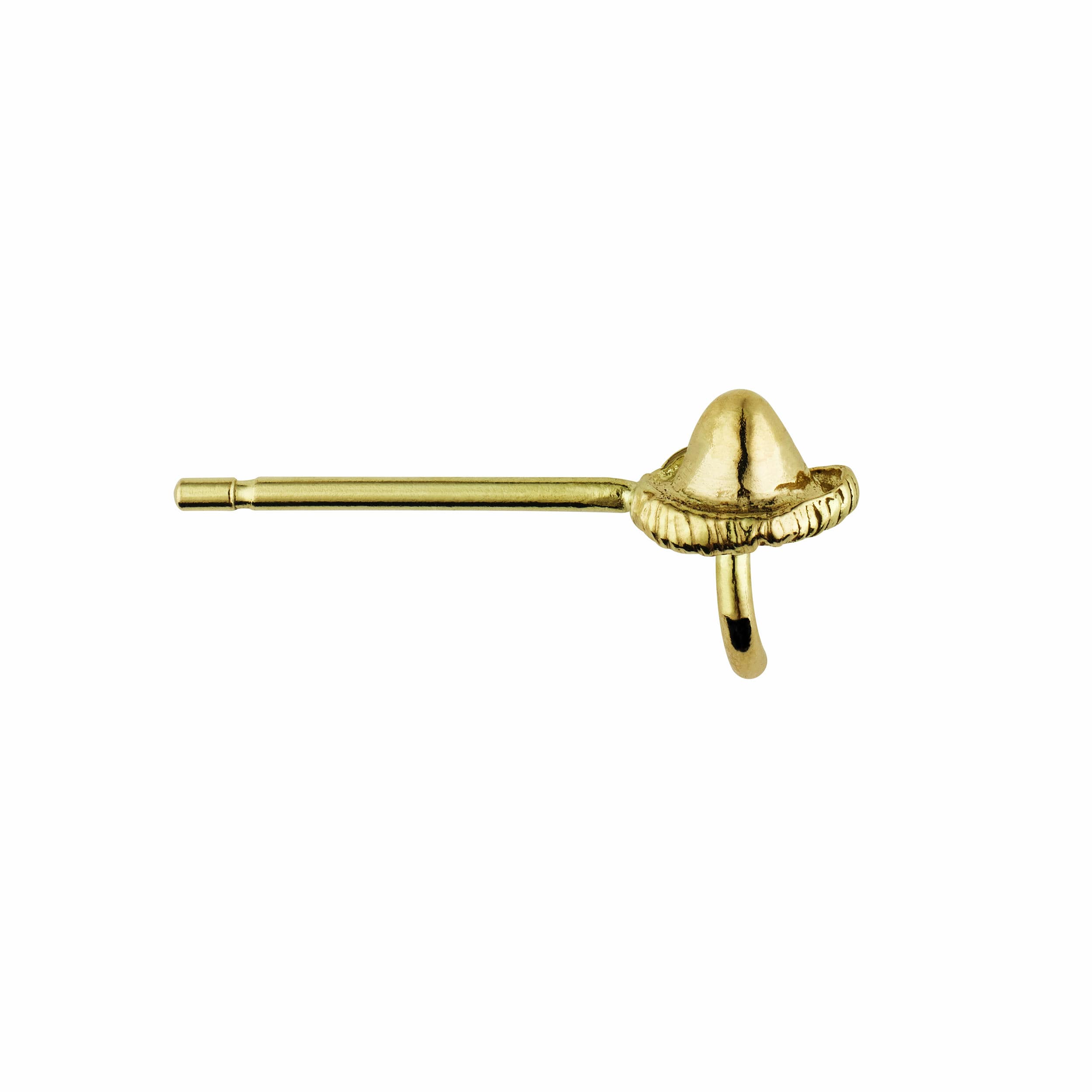 Teeny Tiny Mushroom Single Stud Earring