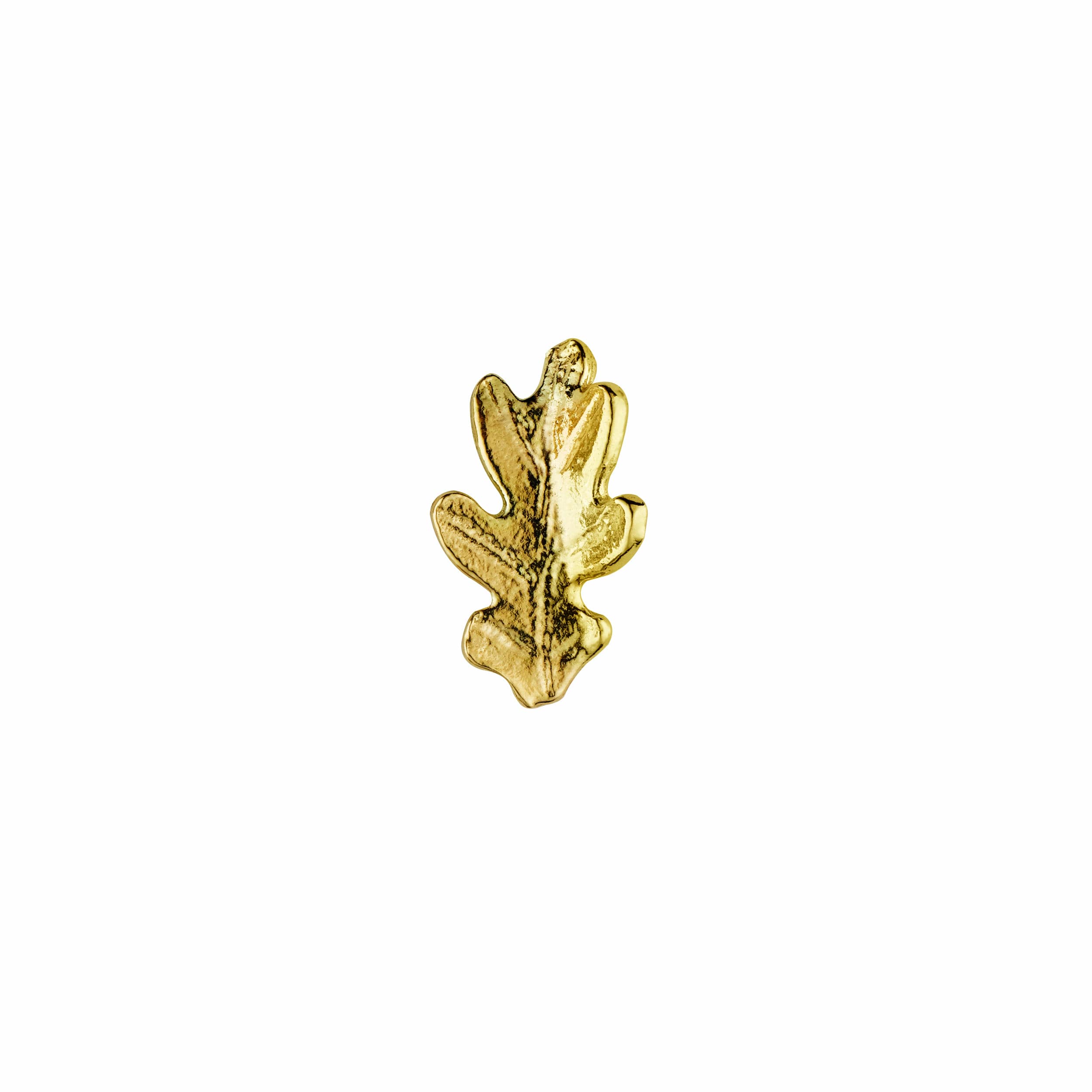 Teeny Tiny Oak Leaf Single Stud Earring