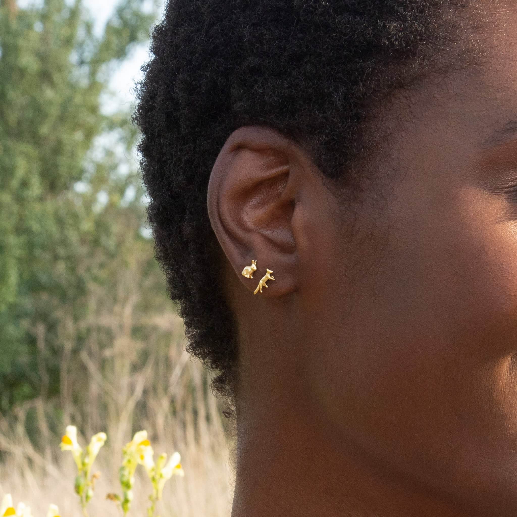 Teeny Tiny Fox Single Stud Earring
