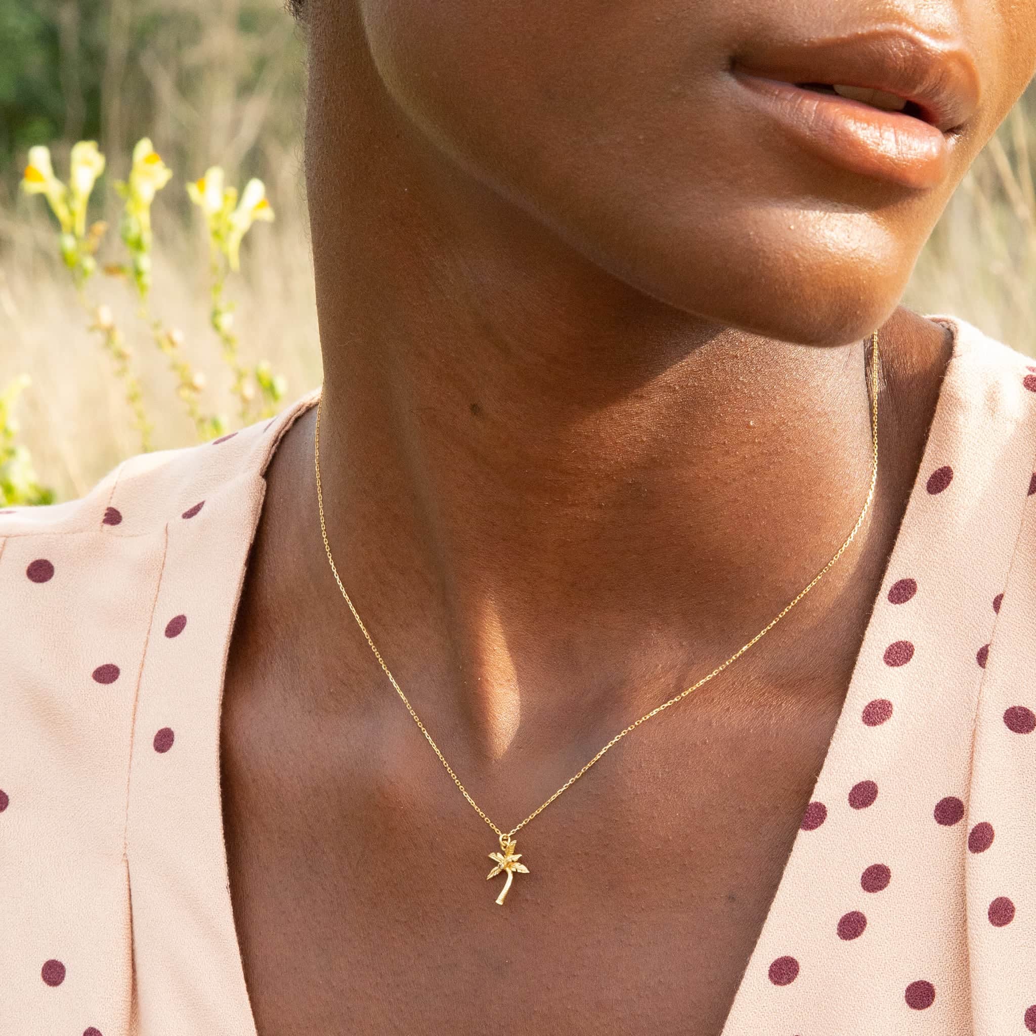 Teeny Tiny Palm Tree Necklace