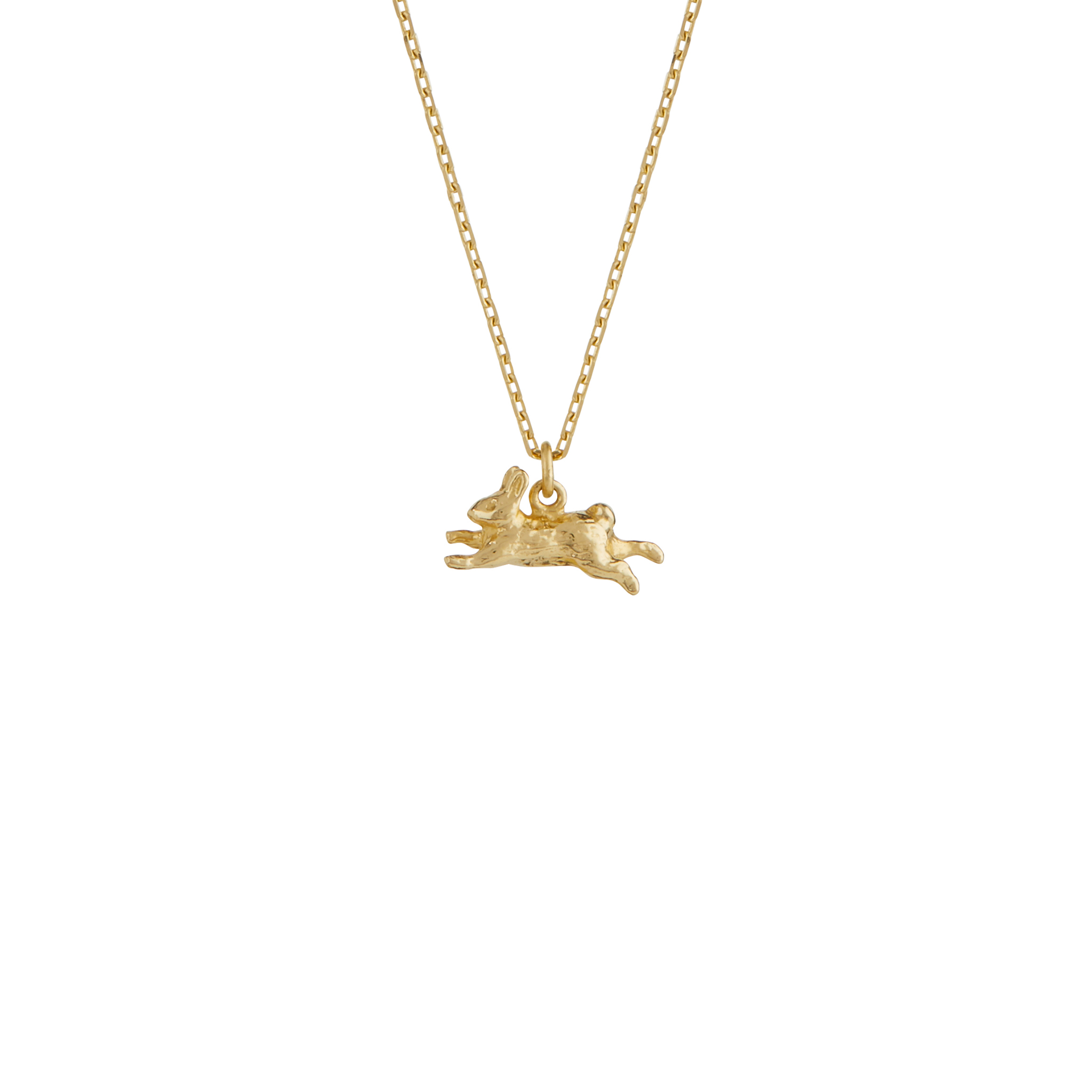 Teeny Tiny Leaping Rabbit Necklace