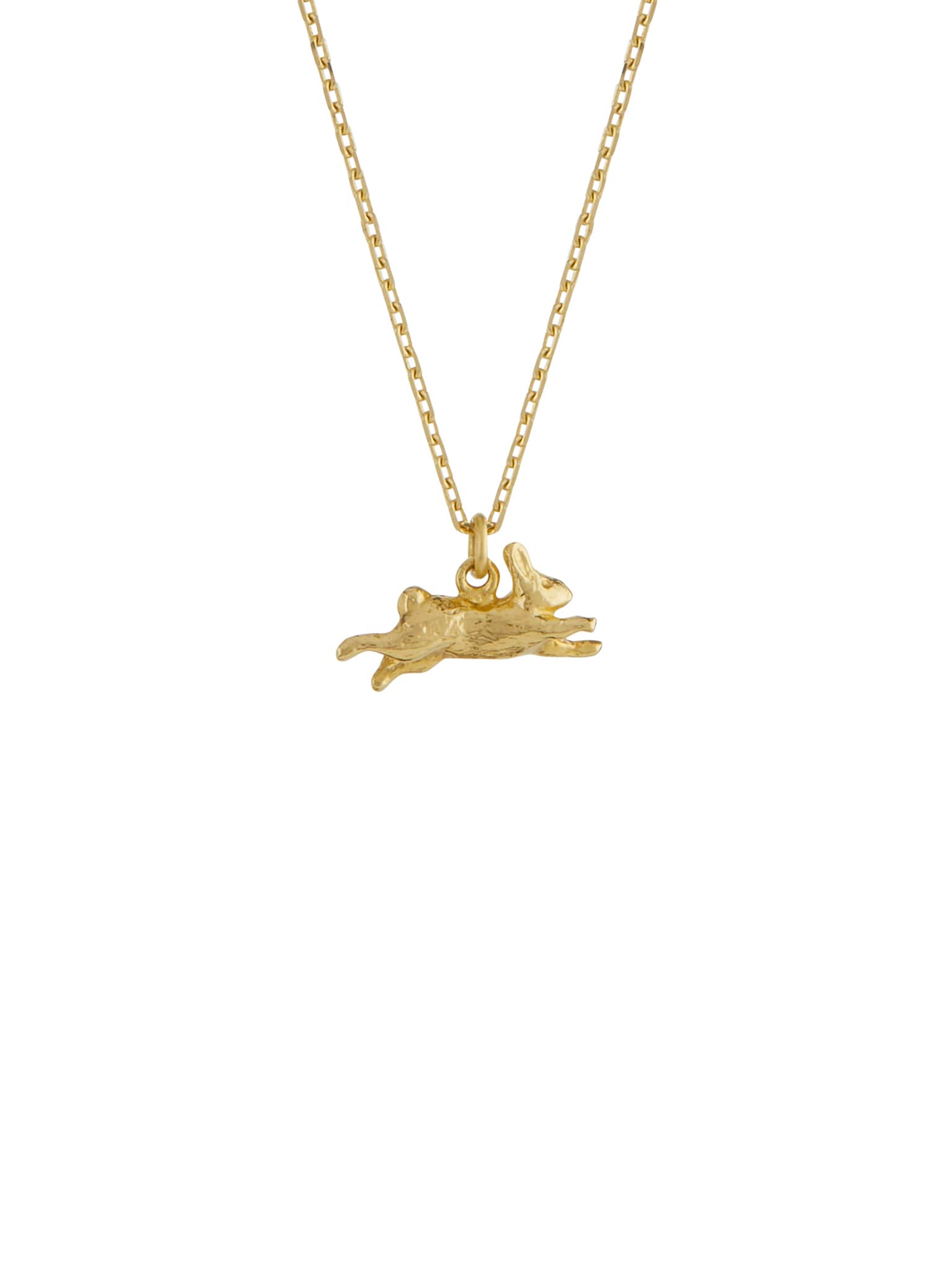 Teeny Tiny Leaping Rabbit Necklace