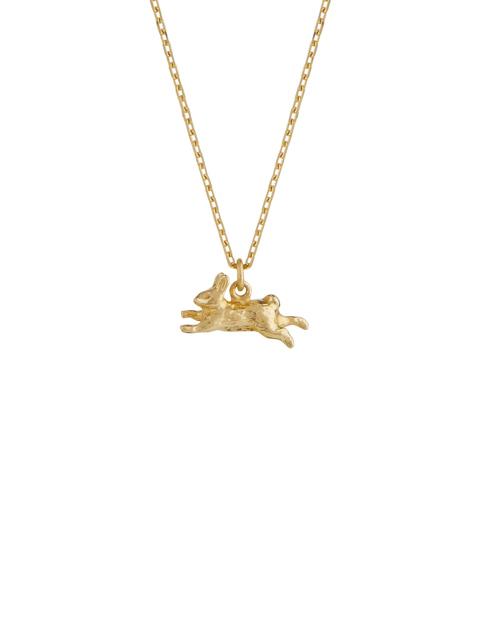 Teeny Tiny Leaping Rabbit Necklace