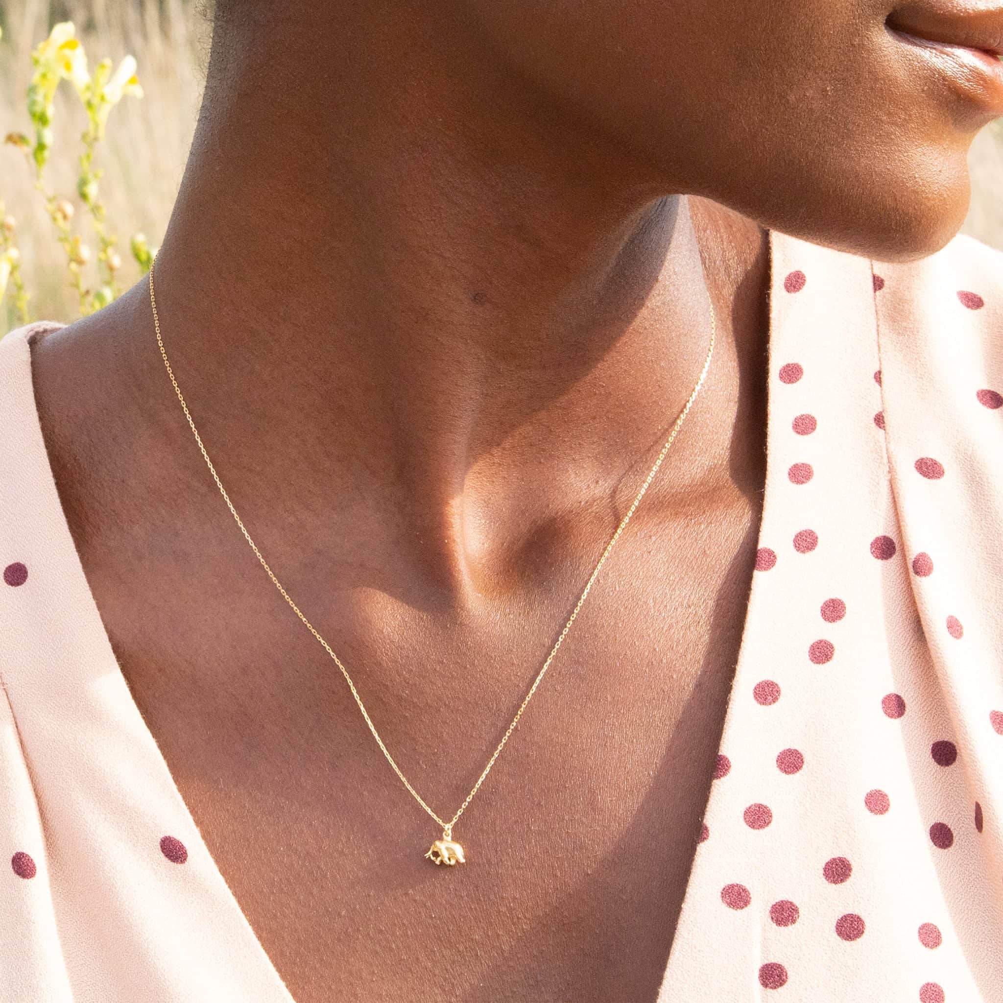 Teeny Tiny Elephant Necklace